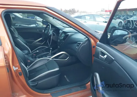 2013 Hyundai Veloster Turbo W/Black из США, поврежденный, VIN KMHTC6AE1DU180195